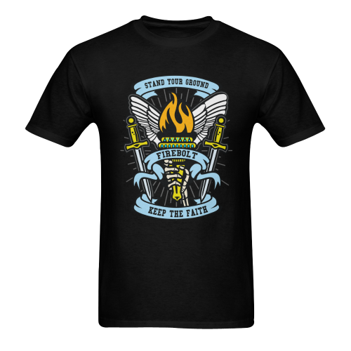 Torch Modern Black Men's T-shirt in USA Size (Front Printing Only) (Model T02)