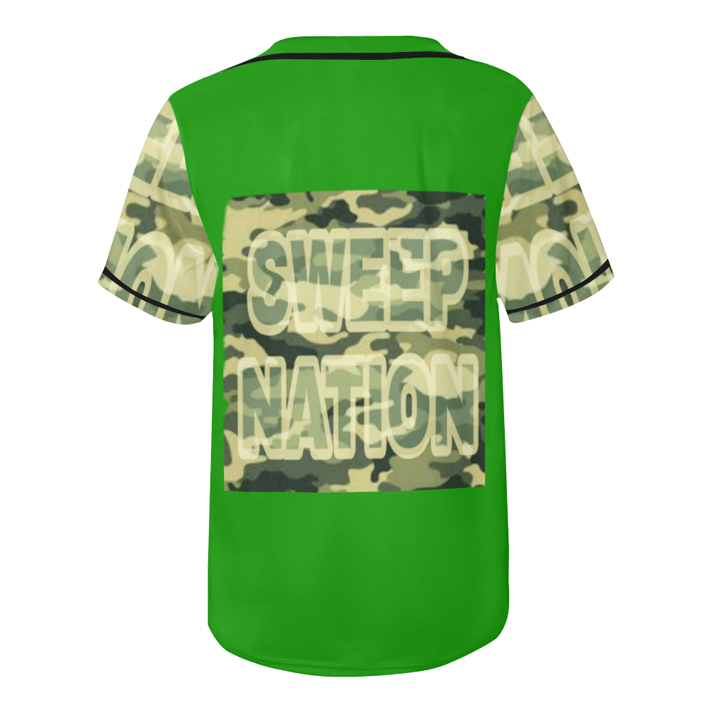 Sweep Nation - Army All Over Print Baseball Jersey for Men (Model T50)