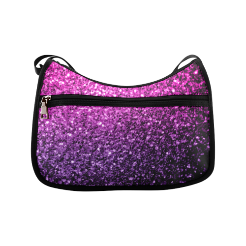 Beautiful Purple Pink Ombre glitter sparkles Crossbody Bags (Model 1616)