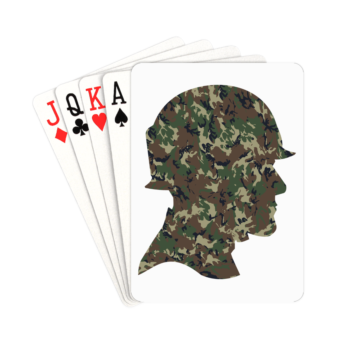 Forest Camouflage Soldier Playing Cards 2.5"x3.5"