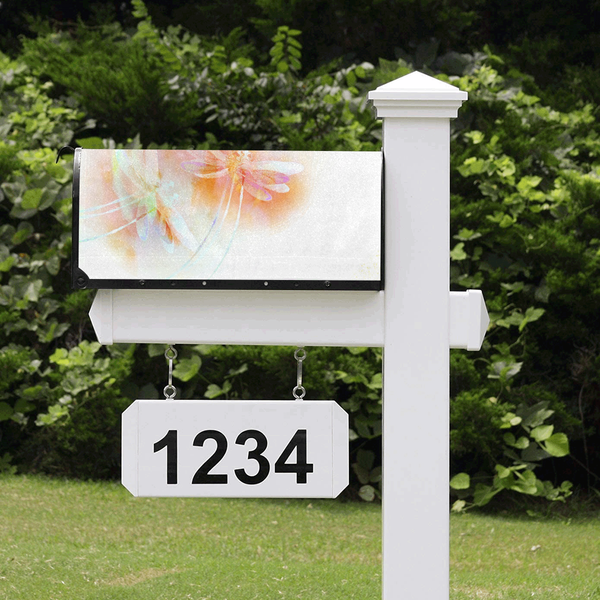 Watercolor dragonflies Mailbox Cover