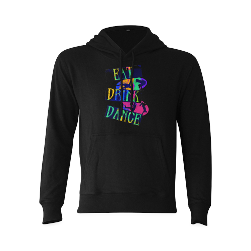 Break Dancing Colorful Black Oceanus Hoodie Sweatshirt (NEW) (Model H03)