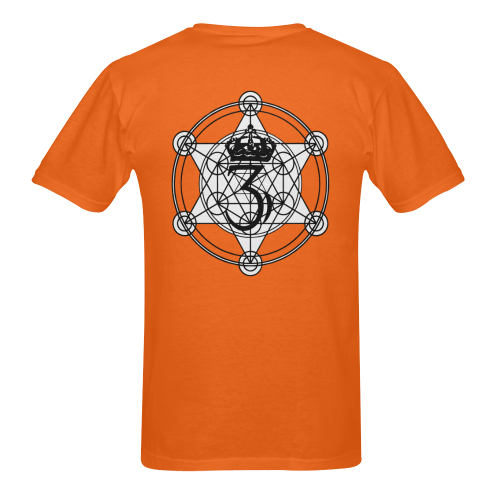 GOD Big Face Tee Orange Men's T-Shirt in USA Size (Two Sides Printing)