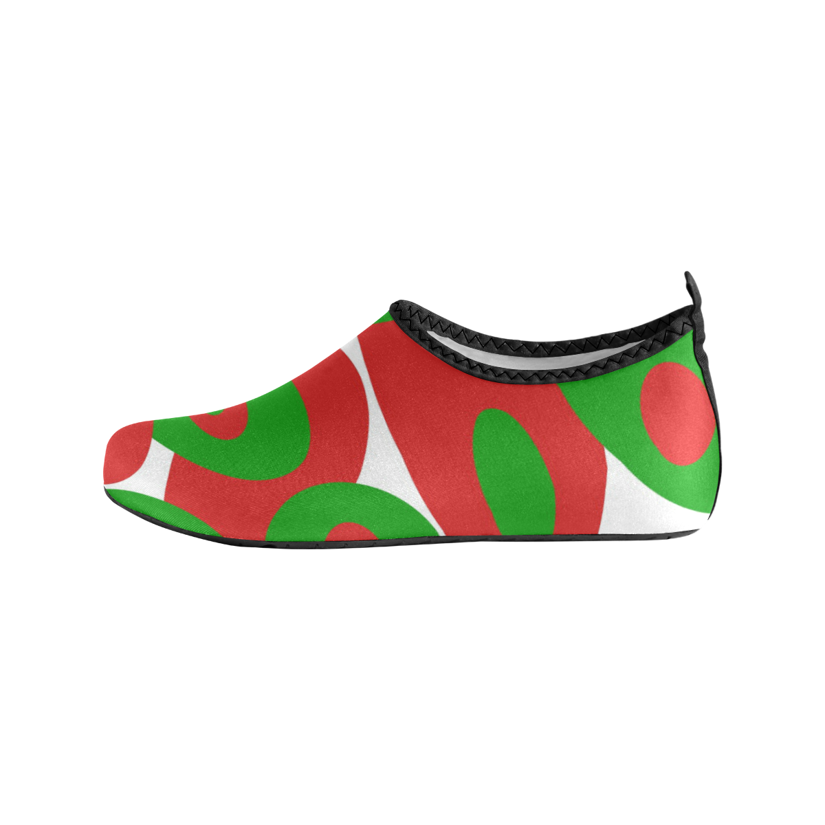 Red and Green Orbs Women's Slip-On Water Shoes (Model 056)
