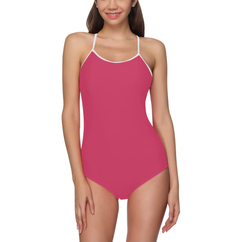 color cherry Strap Swimsuit ( Model S05)