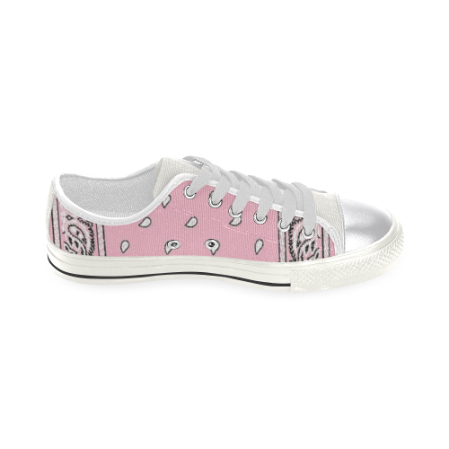 Pink Bandana Women's Classic Canvas Shoes (Model 018)