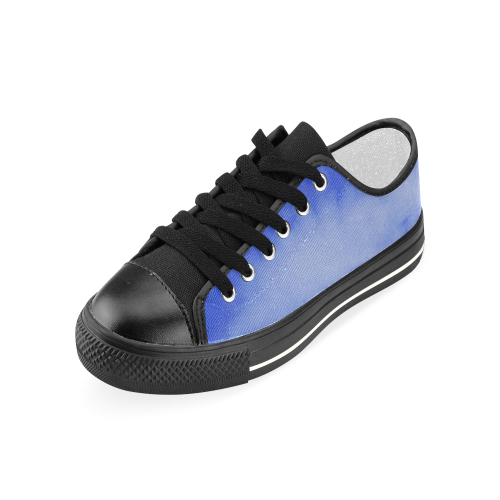 Blue Clouds Women's Classic Canvas Shoes (Model 018)