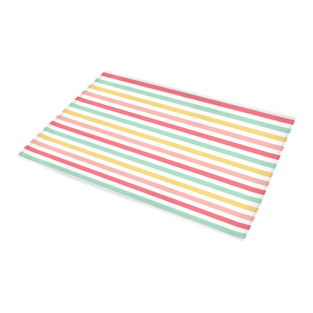 Pastel Stripes Azalea Doormat 24" x 16" (Sponge Material)