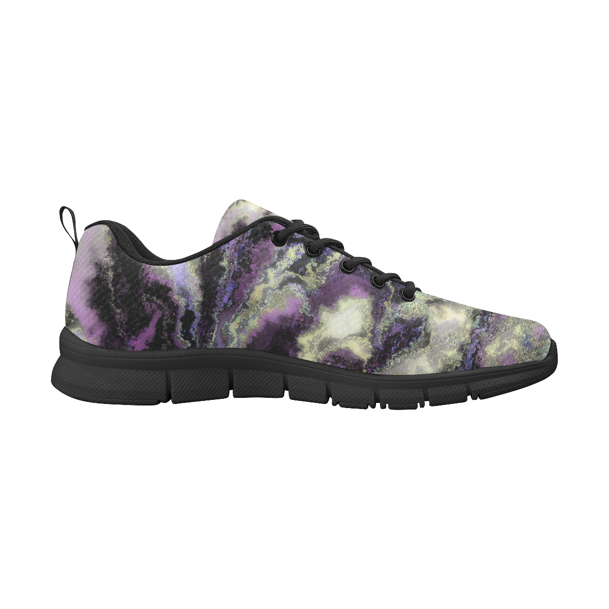 Purple marble Women's Breathable Running Shoes/Large (Model 055)