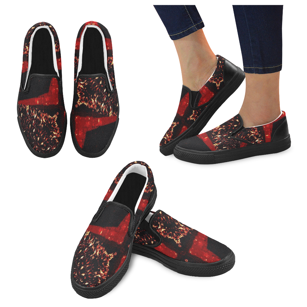 Fyre Women's Unusual Slip-on Canvas Shoes (Model 019)