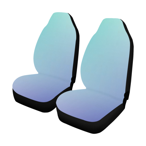 Aqua Blue Tie Dye Car Seat Covers (Set of 2)