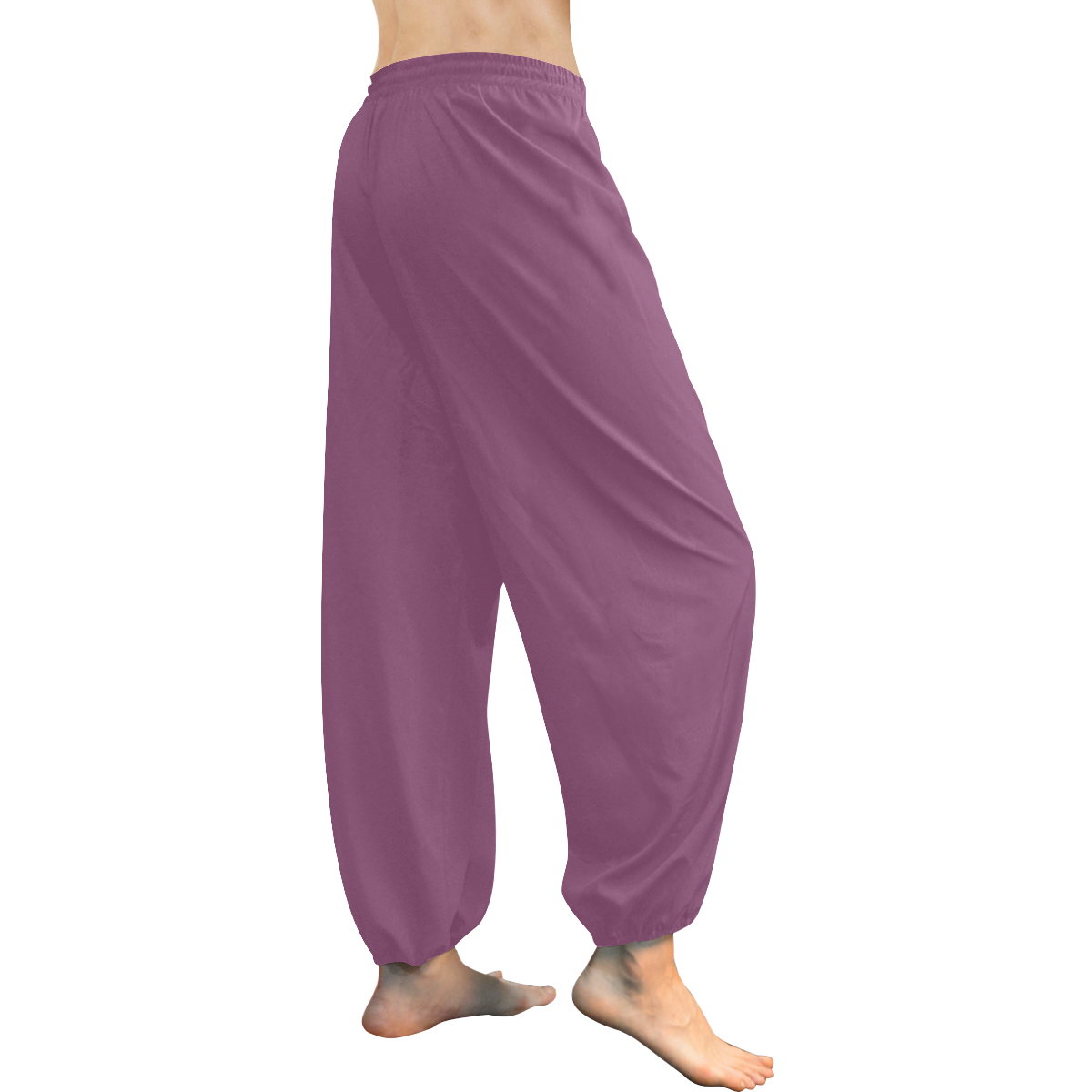 Happy Hyacinth Purple Solid Color Women's All Over Print Harem Pants (Model L18)