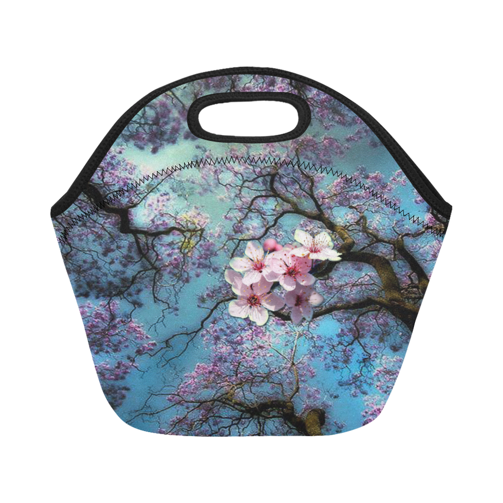 Cherry Blossoms Neoprene Lunch Bag/Small (Model 1669)