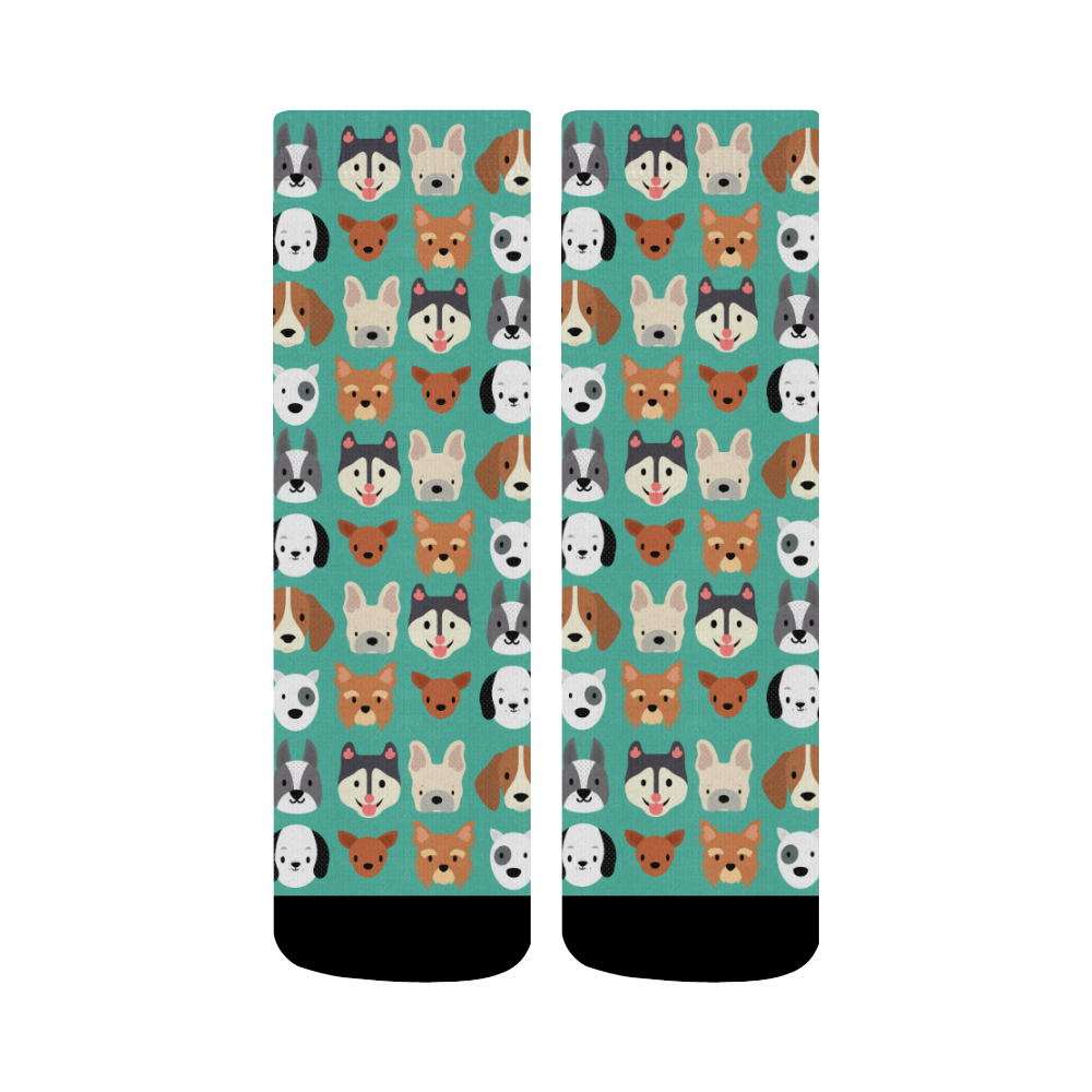 Dog faces pattern Crew Socks