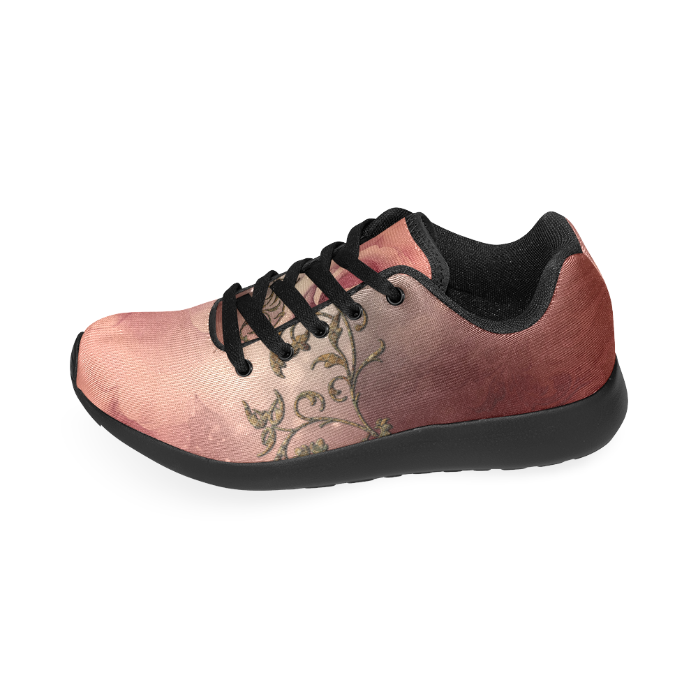 Wonderful roses with floral elements Women’s Running Shoes (Model 020)