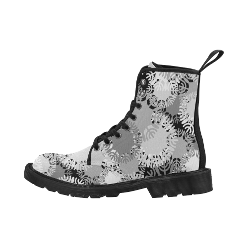 Snow camo Martin Boots for Men (Black) (Model 1203H)