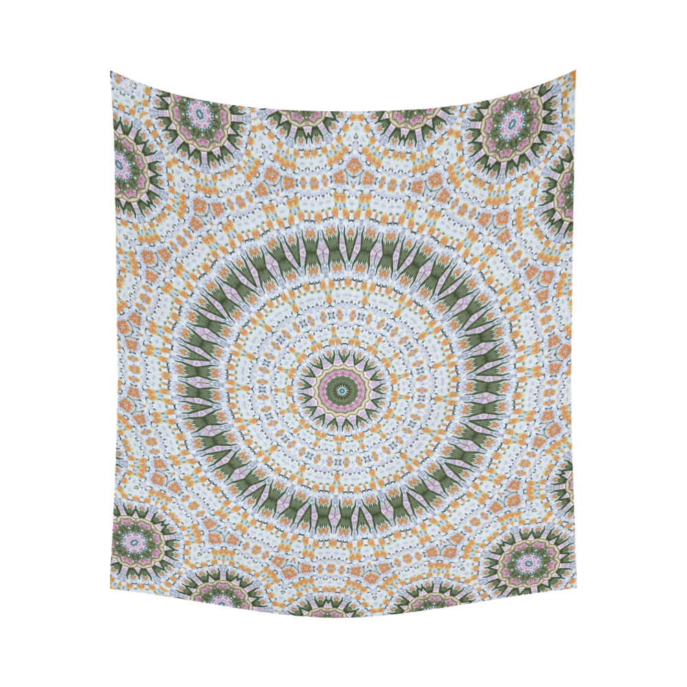 Peace Mandala Cotton Linen Wall Tapestry 60"x 51"