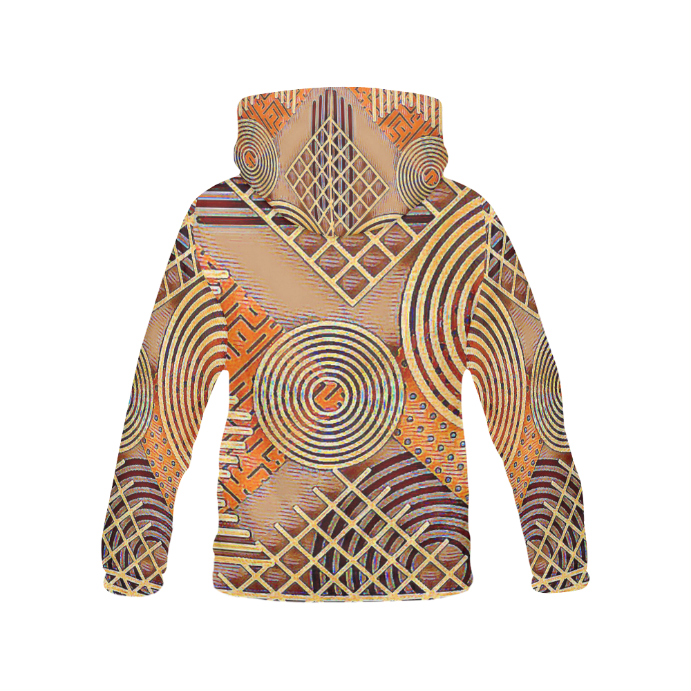 Squares & Circles RP All Over Print Hoodie for Women (USA Size) (Model H13)