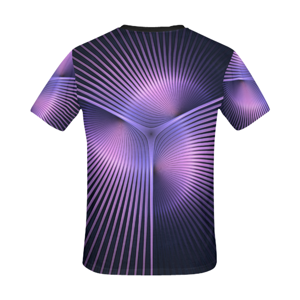 Purple Rays All Over Print T-Shirt for Men/Large Size (USA Size) Model T40)