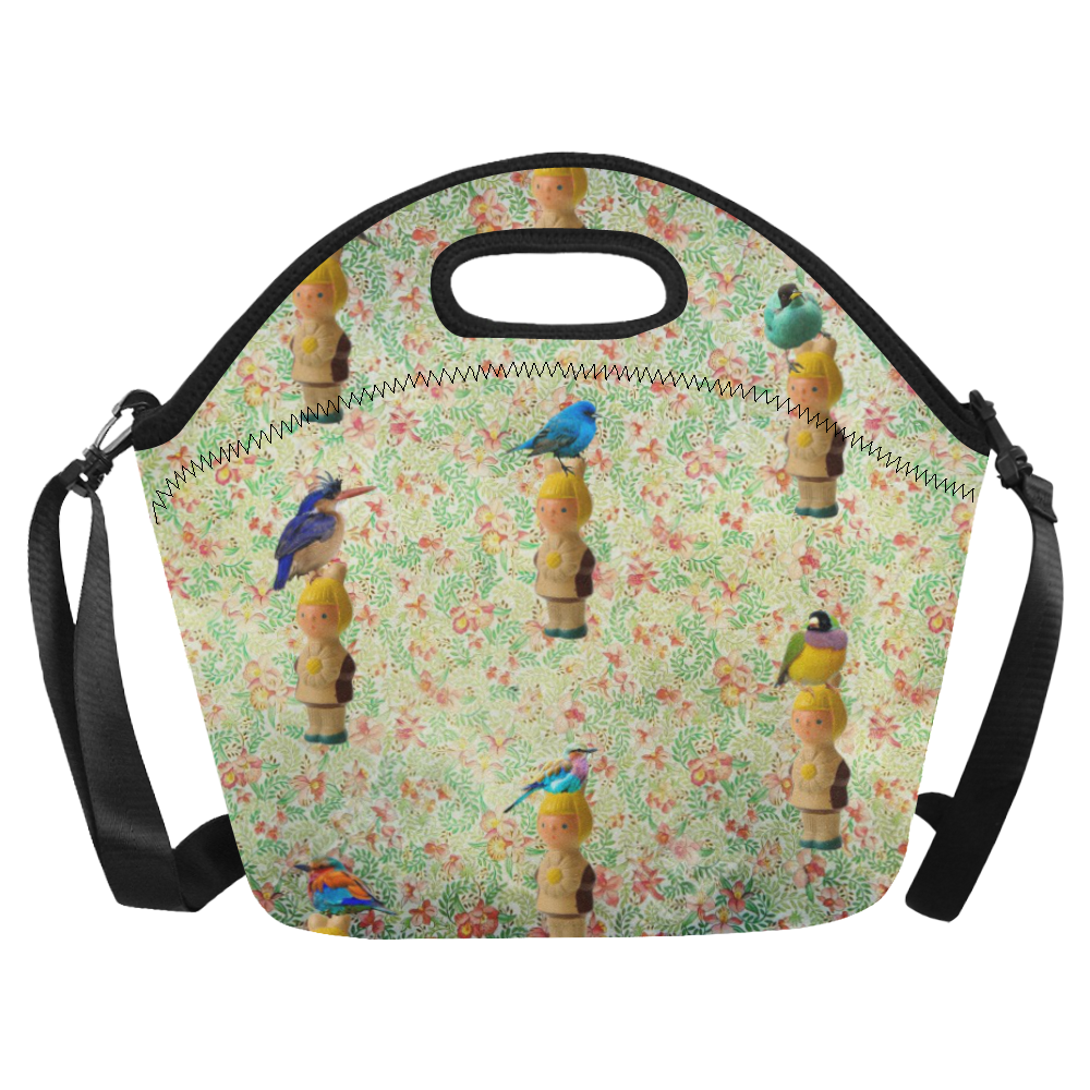 Daisy's Birds Neoprene Lunch Bag/Large (Model 1669)
