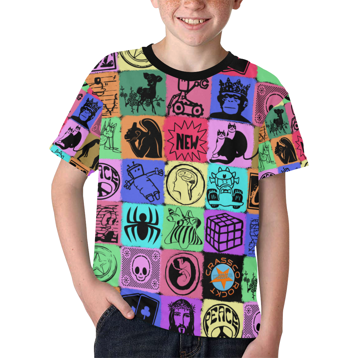 GRAPHIC ART PICTURES COLORFUL Kids' All Over Print T-shirt (Model T65)