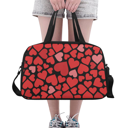Hearts Pattern Fitness Handbag (Model 1671)