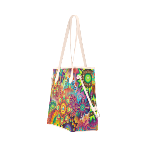 Colorful Abstract Clover Canvas Tote Bag (Model 1661)