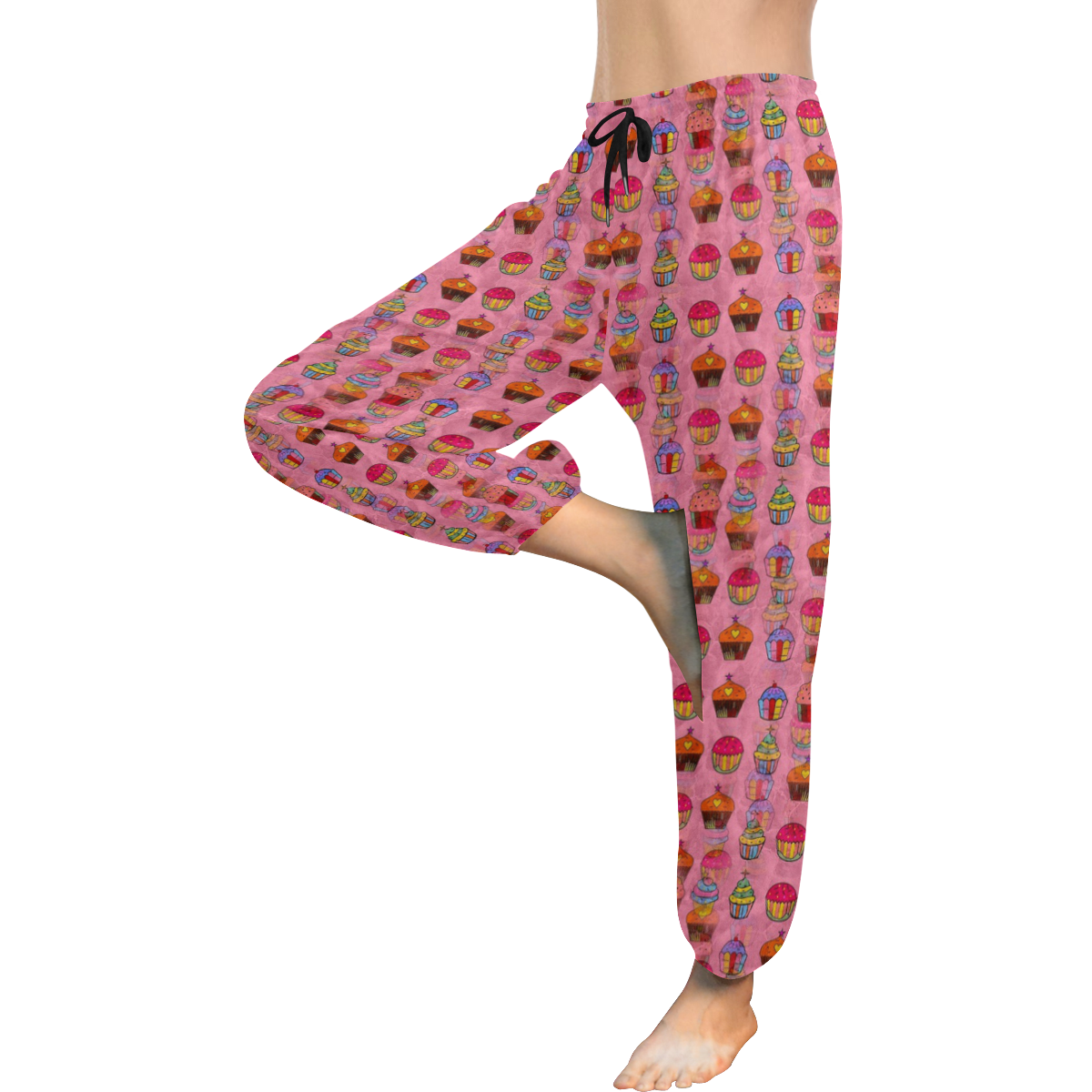 Cupcake  Popart by Nico Bielow Women's All Over Print Harem Pants (Model L18)