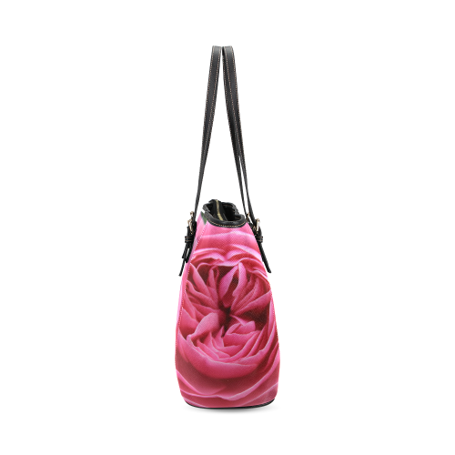 Rose Fleur Macro Leather Tote Bag/Small (Model 1640)