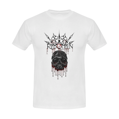 Red Queen Skull Blood Men's T-Shirt in USA Size (Front Printing Only)