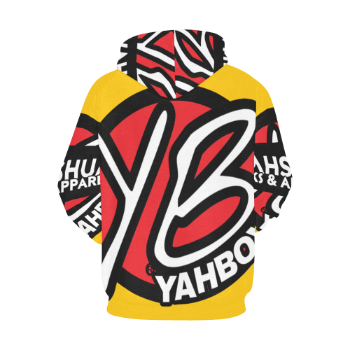 YahBoy Official Logo Yellow All Over Print Hoodie for Men (USA Size) (Model H13)