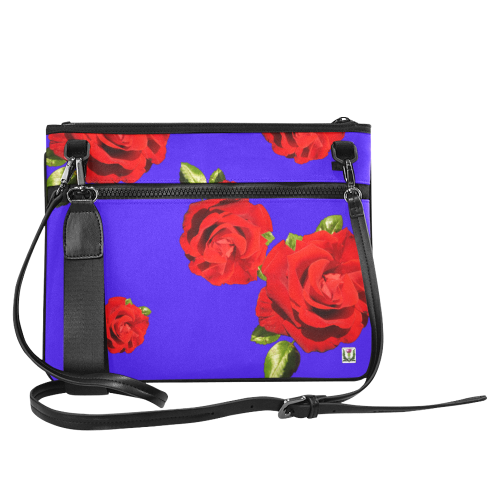 Fairlings Delight's Floral Luxury Collection- Red Rose Slim Clutch Bag 53086a12 Slim Clutch Bag (Model 1668)