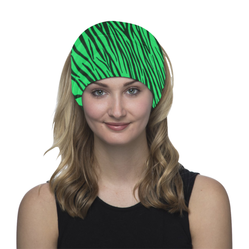 Green Zebra Stripes Headwear Multifunctional Headwear