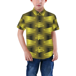 3d yellow Boys' All Over Print Short Sleeve Shirt (Model T59)