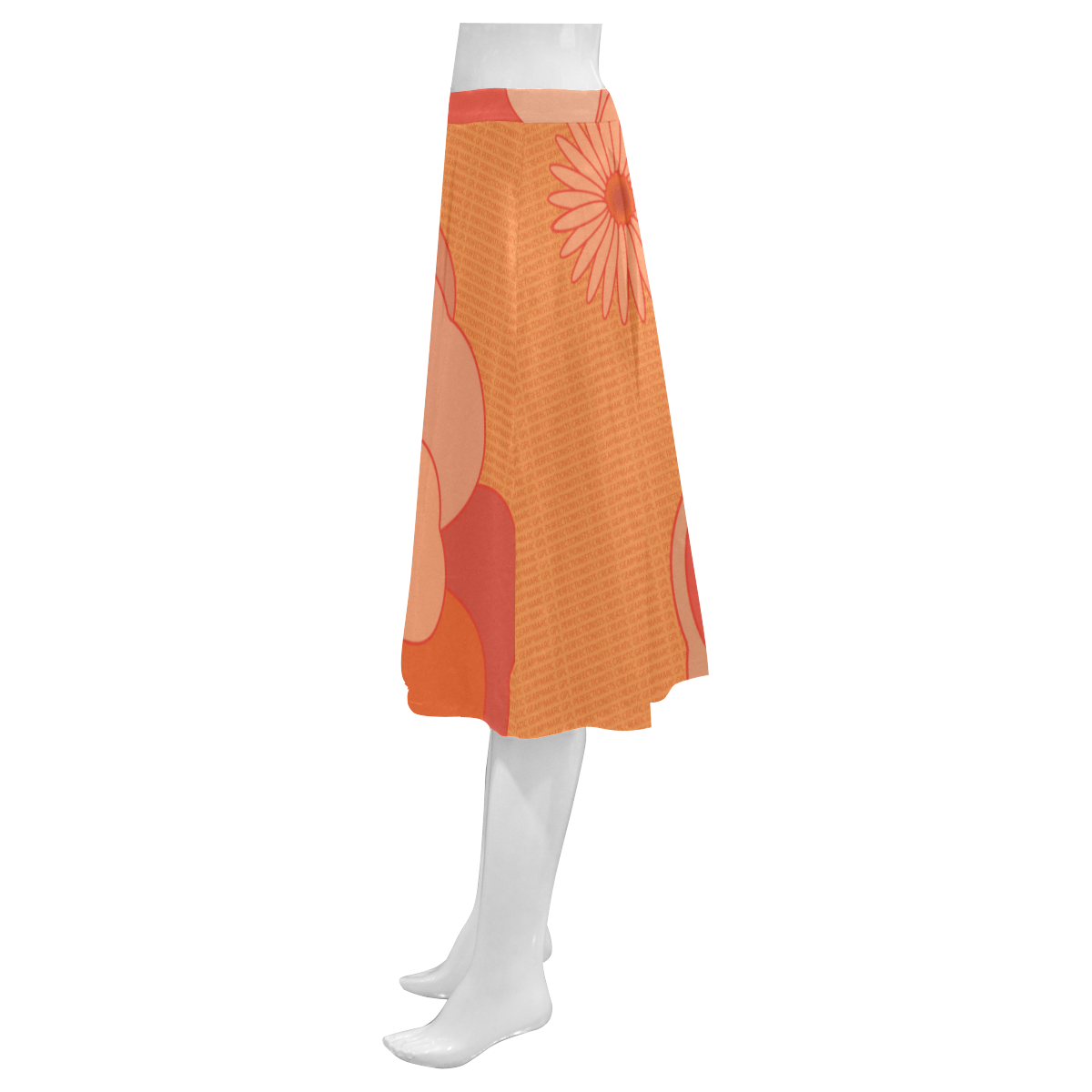 Flowers 11. A0, B1, C0, Mnemosyne Women's Crepe Skirt (Model D16)
