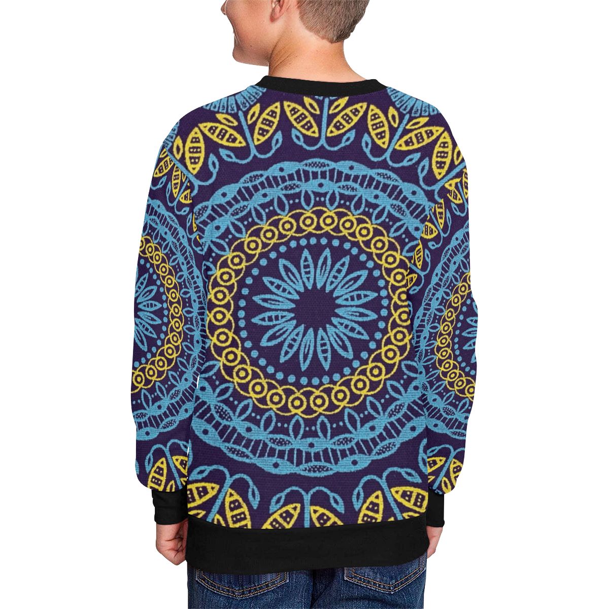 MANDALA PLANETS ALIGN Kids' All Over Print Sweatshirt (Model H37)