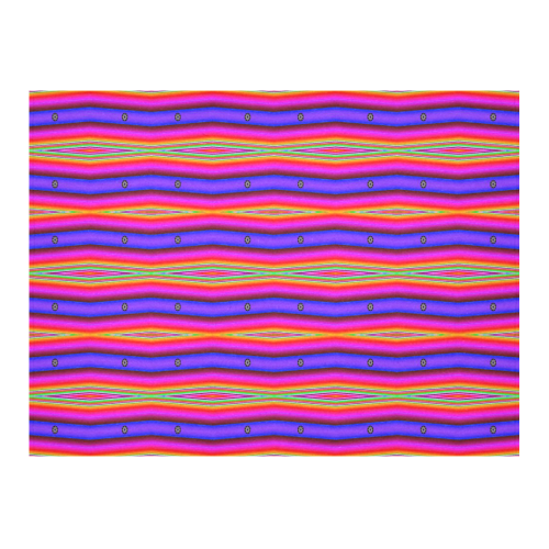 Bright Pink Purple Stripe Abstract Cotton Linen Tablecloth 52"x 70"