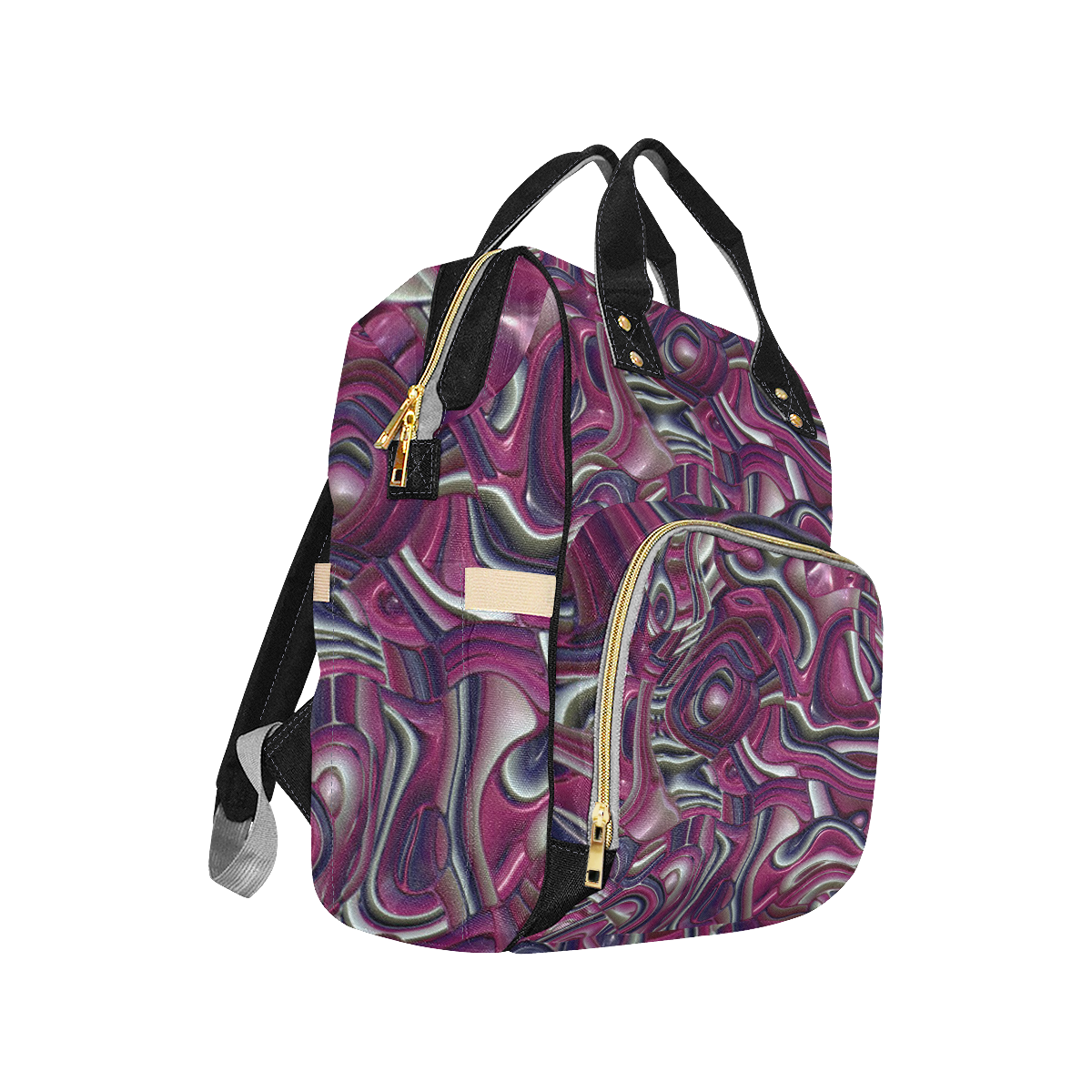Abstract Art Deco 14 by JamColors Multi-Function Diaper Backpack/Diaper Bag (Model 1688)