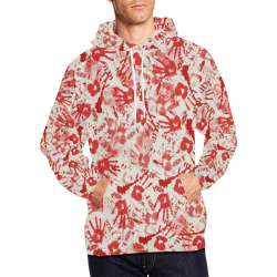 Bloody Halloween Hands All Over Print Hoodie for Men (USA Size) (Model H13)