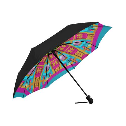 Sunny and bohemian sun shines in colors Anti-UV Auto-Foldable Umbrella (Underside Printing) (U06)