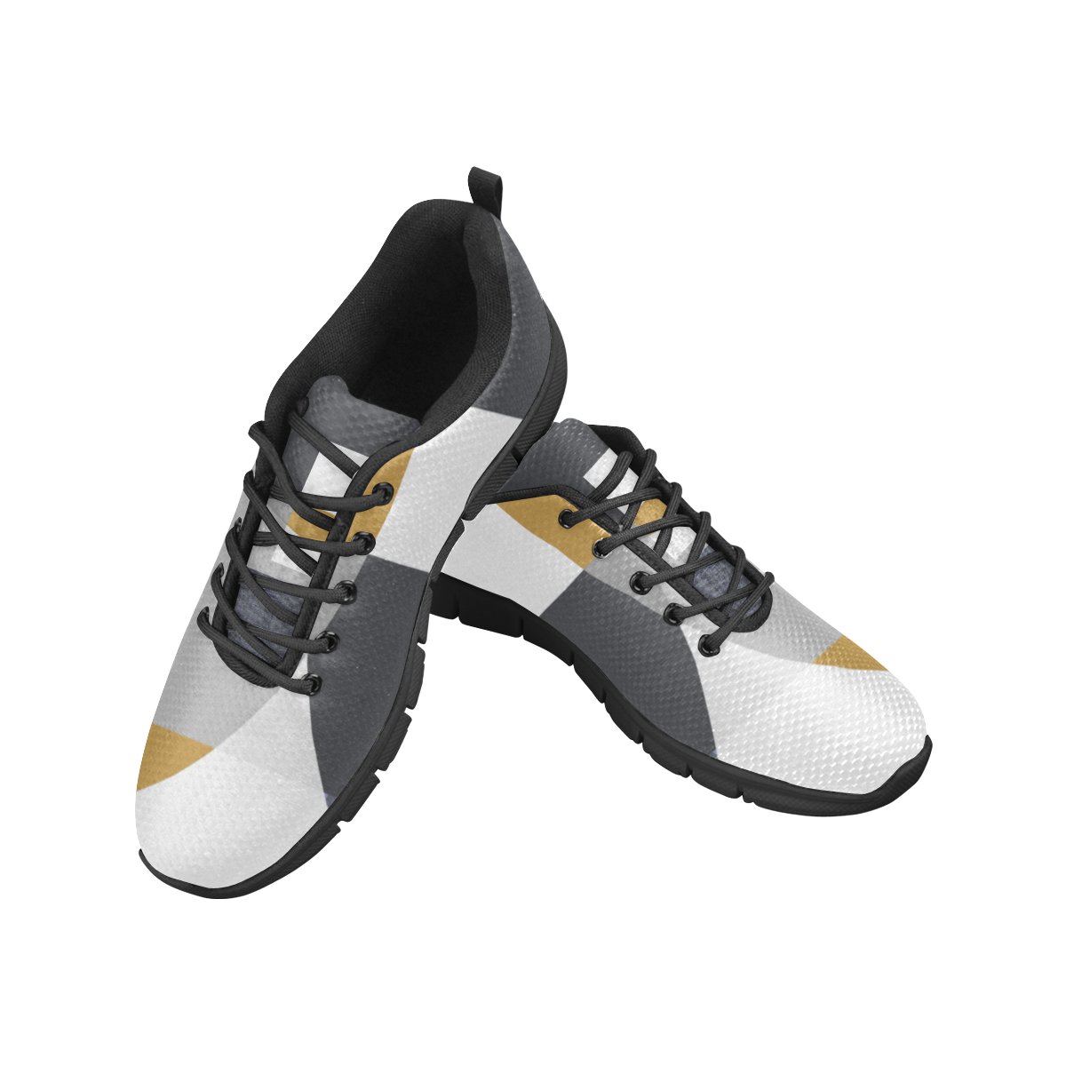 Espacios grises Men's Breathable Running Shoes (Model 055)