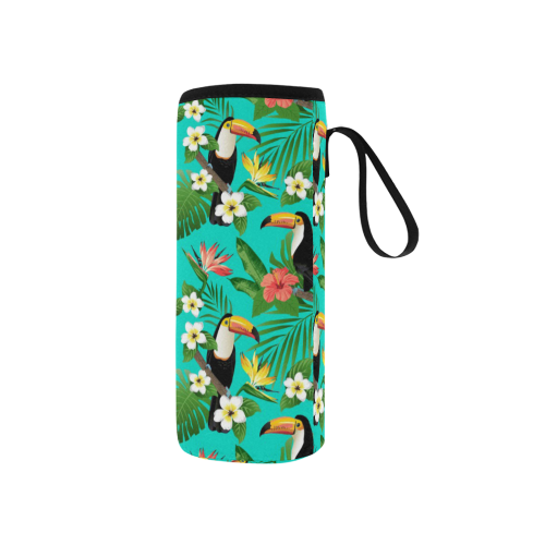 Tropical Summer Toucan Pattern Neoprene Water Bottle Pouch/Small