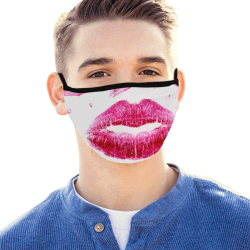 Kisses All Over (White) Mouth Mask