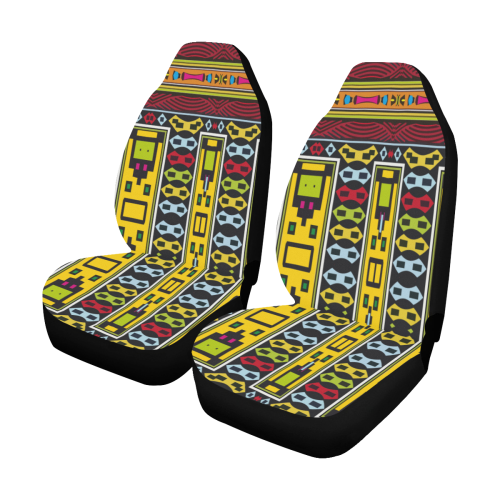 Shapes rows Car Seat Covers (Set of 2)