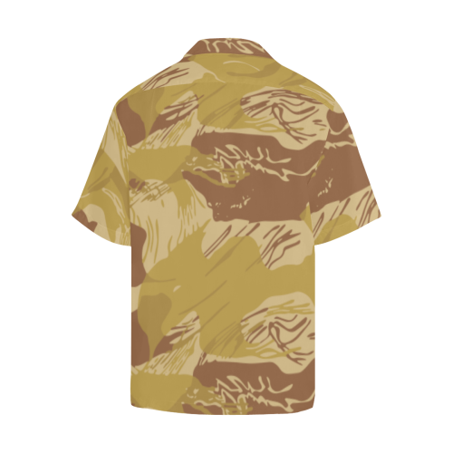 Rhodesian Brushstroke Arid Camouflage Hawaiian Shirt (Model T58)