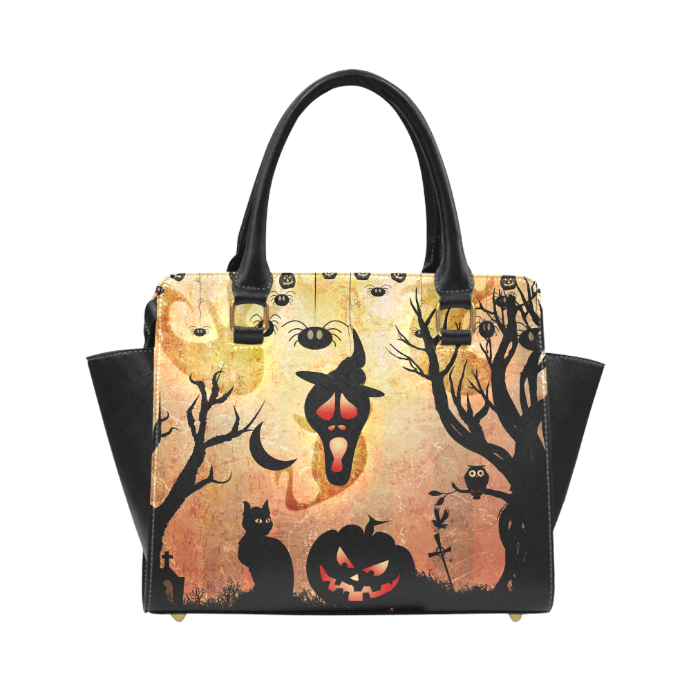 Funny halloween design Classic Shoulder Handbag (Model 1653)