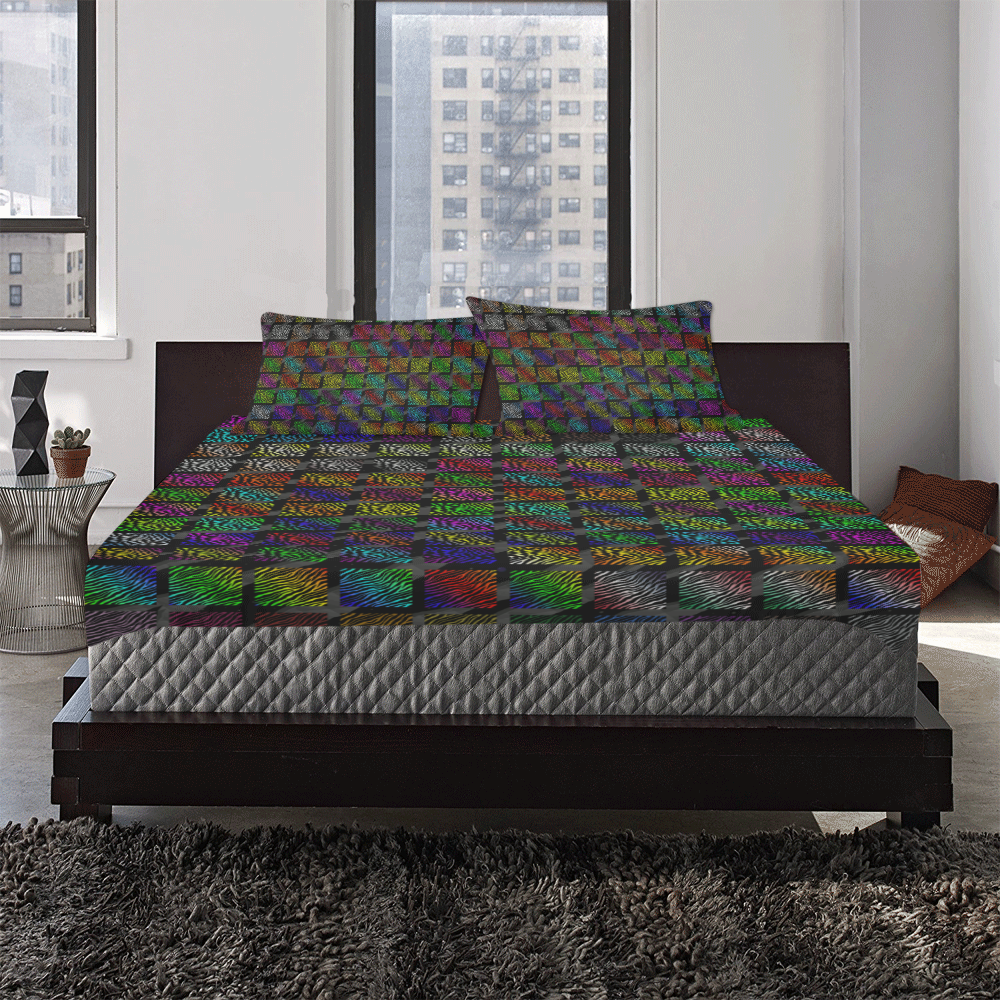 Ripped SpaceTime Stripes Collection 3-Piece Bedding Set