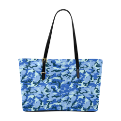 Woodland Blue Camouflage Euramerican Tote Bag/Large (Model 1656)