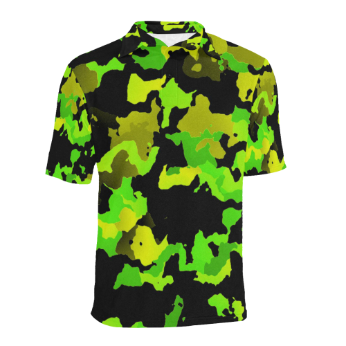 new modern camouflage E by JamColors Men's All Over Print Polo Shirt (Model T55)