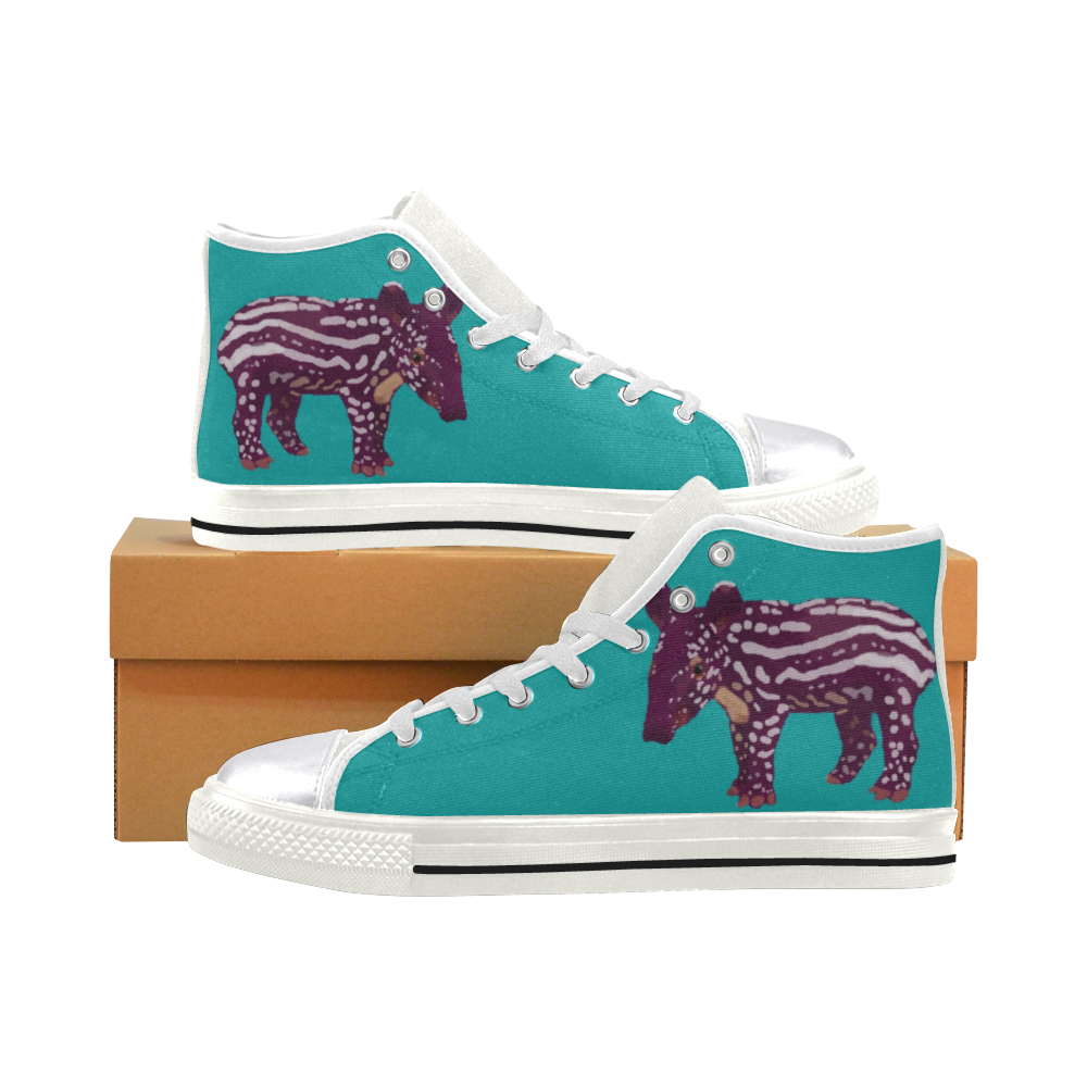 Baby Tapir Style Women's Classic High Top Canvas Shoes (Model 017)